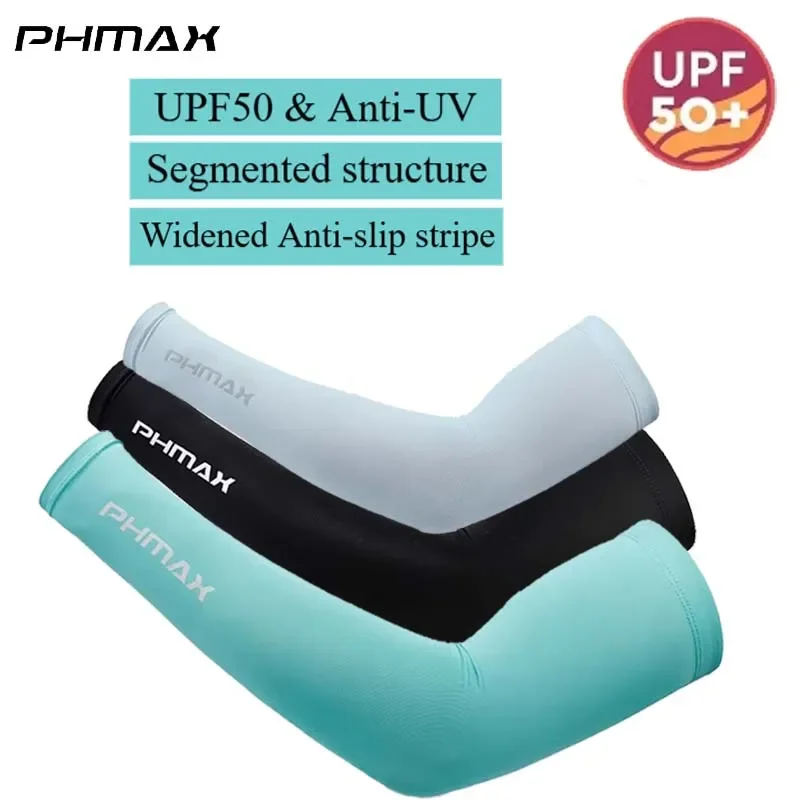 PHMAX Rękaw na ramię Oddychający, szybkoschnący, chroniący przed promieniowaniem UV Rękaw sportowy do jazdy na rowerze Tkanina lodowa Filtr przeciwsłoneczny Odzież sportowa Rękaw na ramię fitness