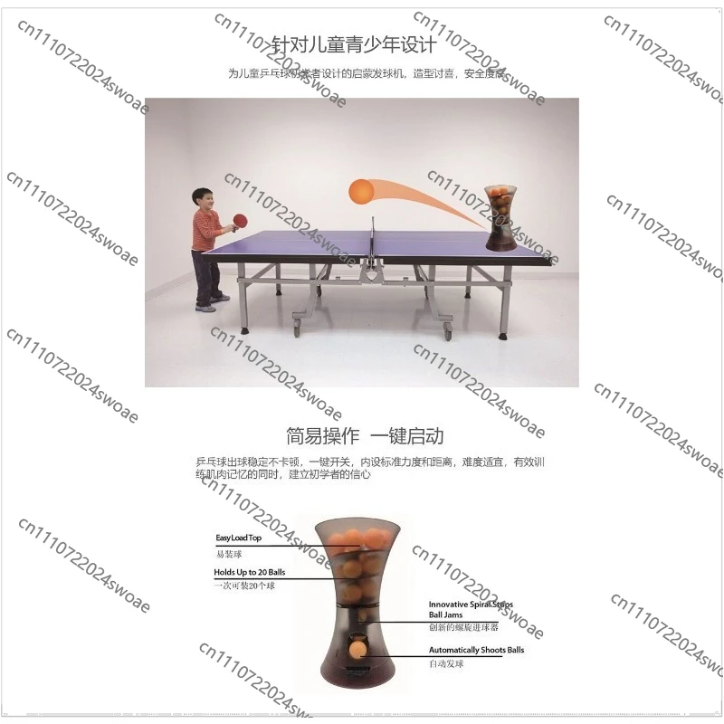 Easy Portable Automatic Table Tennis Ball Machine Home Kids Sparring Training Serve Machine