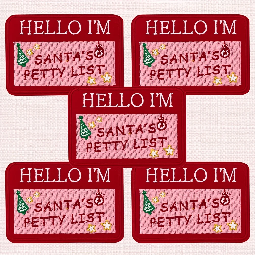 Christmas Textile Embroidery Patch Merry Christmas Fabric Appliqué Clothing Accessories Hole Repair Patch