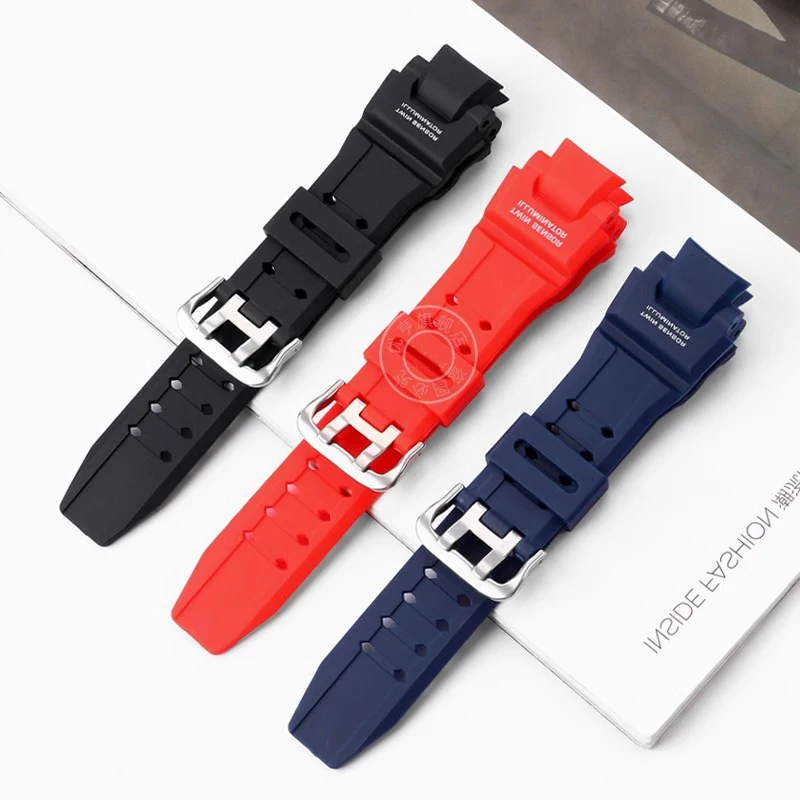 Silicone rubber watch strap For CASIO GA-1000 GA-1100 GW4000/G1400/GW-A1000 black blue red green orange men's women's watchband