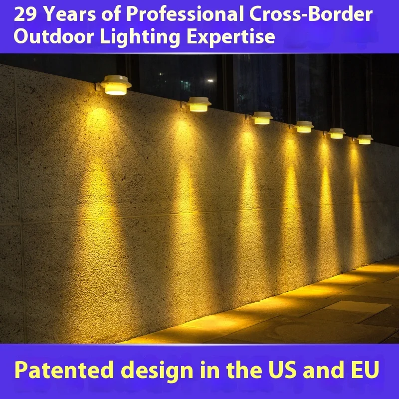 

Solar Gutter Lights Porch Wall Fixtures Auto Solar Charge Waterproof Porche Pathway Fence Outdoor Garden Illumination Light