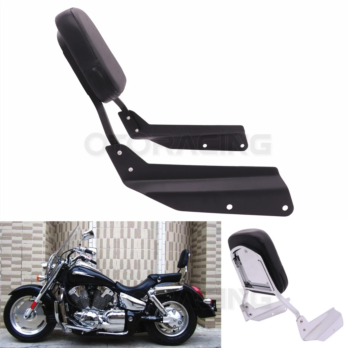 

Motorcycle Passenger Backrest Sissy Bar For Honda VTX 1300 1800 VTX1300 VTX1800 N/R/S 2002 2003 2004 2005 2006 2007 2008