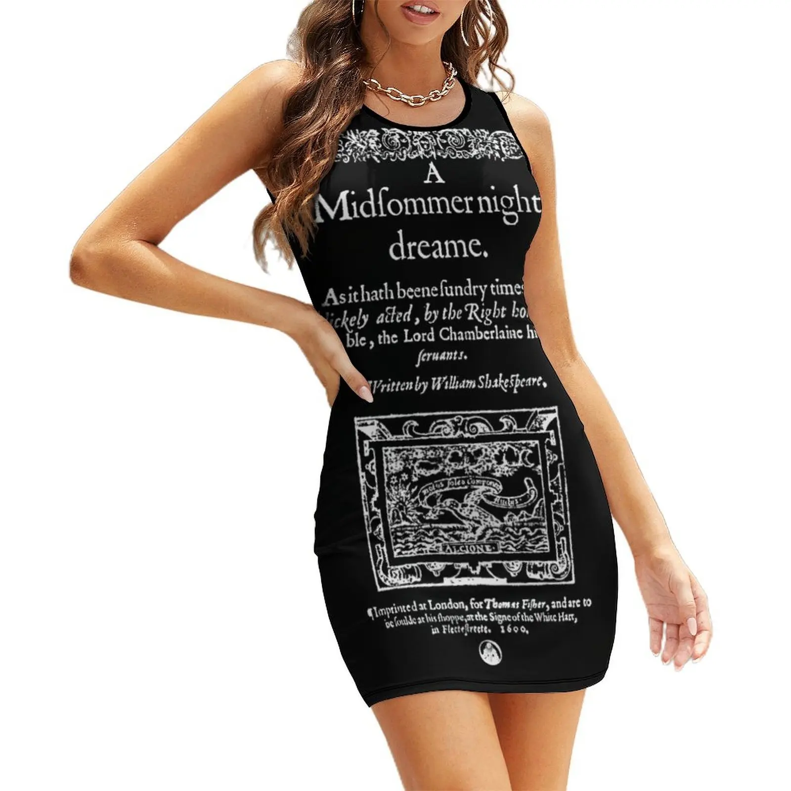 

Shakespeare A Midsummer Night's Dream Frontpiece - Simple White Version Sleeveless Sundress dress summer dress women summer 2025
