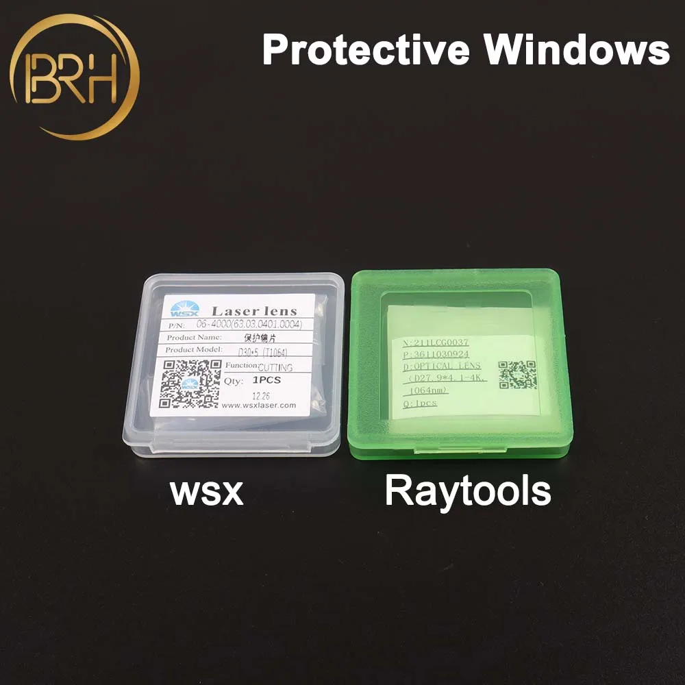 عدسة ليزر فايبر واقية للنوافذ ، هيكل raytols ، WSX pecitec CQWY QILIN ، 18x2 ، 50x5 ، 37x7 ، 1064 نانومتر