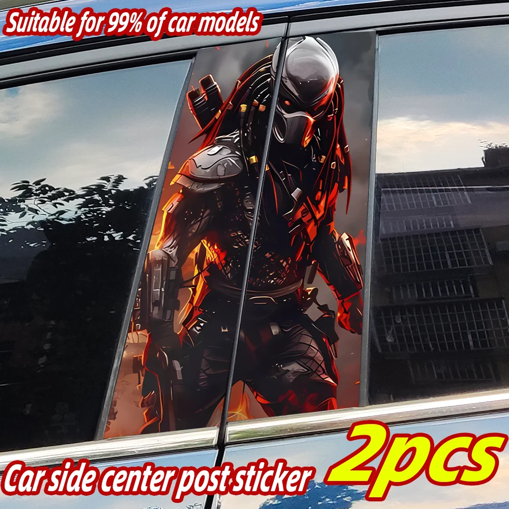 

Predator Car Stickers Waterproof Auto B Pillar Decor Cover Scratches Durable Car Doors Pillar Vinyl Decals Vehicle Decors