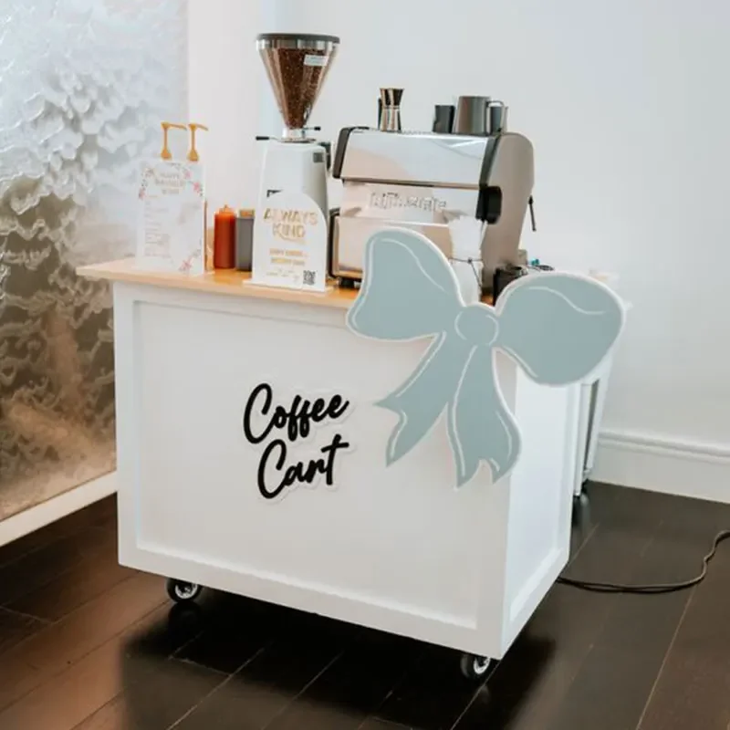 Custom Cheap Coffee Food Cart Candy Cart Metal Commercial Street Mobile Coffee Cart for Sale