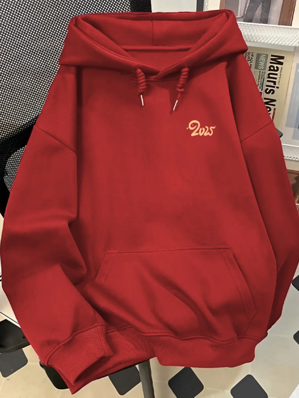 هودي نسائي بأكمام طويلة لعام الثعبان 2025، فضفاض وعملي، مبطن بالصوف، للخريف والشتاء، مصنوع من مزيج القطن والبوليستر