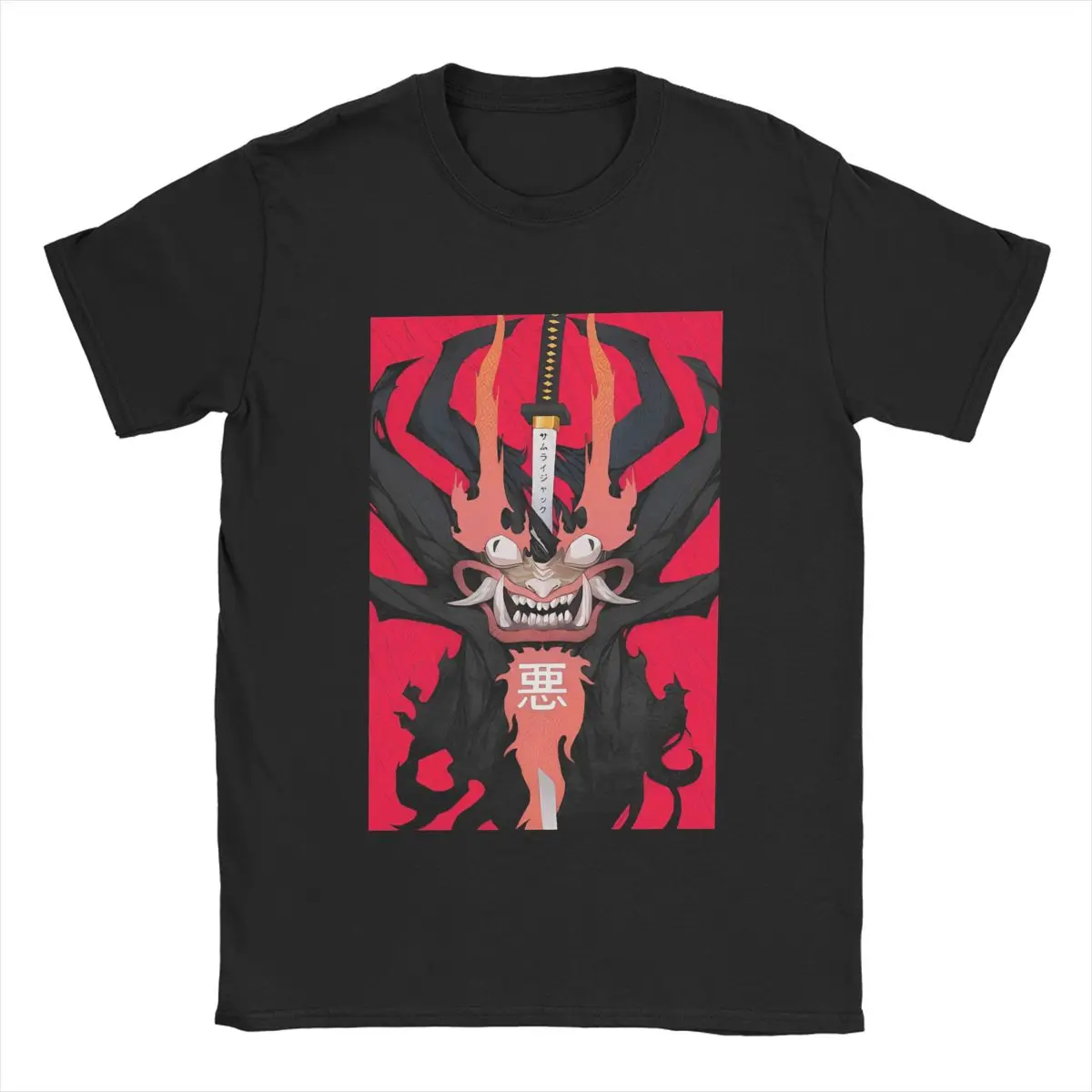 Samurai Jack Forged To Destroy Evil T-Shirt Men Vintage Cotton Tee Shirt Crew Neck Short Sleeve T Shirts Gift Idea Clothes