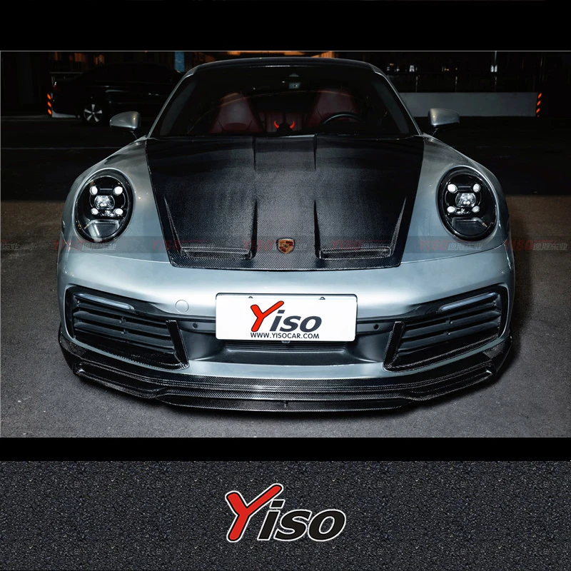

Подходит для Porsche 992 911 Carrera 992 Модернизированная крышка из сухого углеродного волокна GT3, крышка отверстия, капот