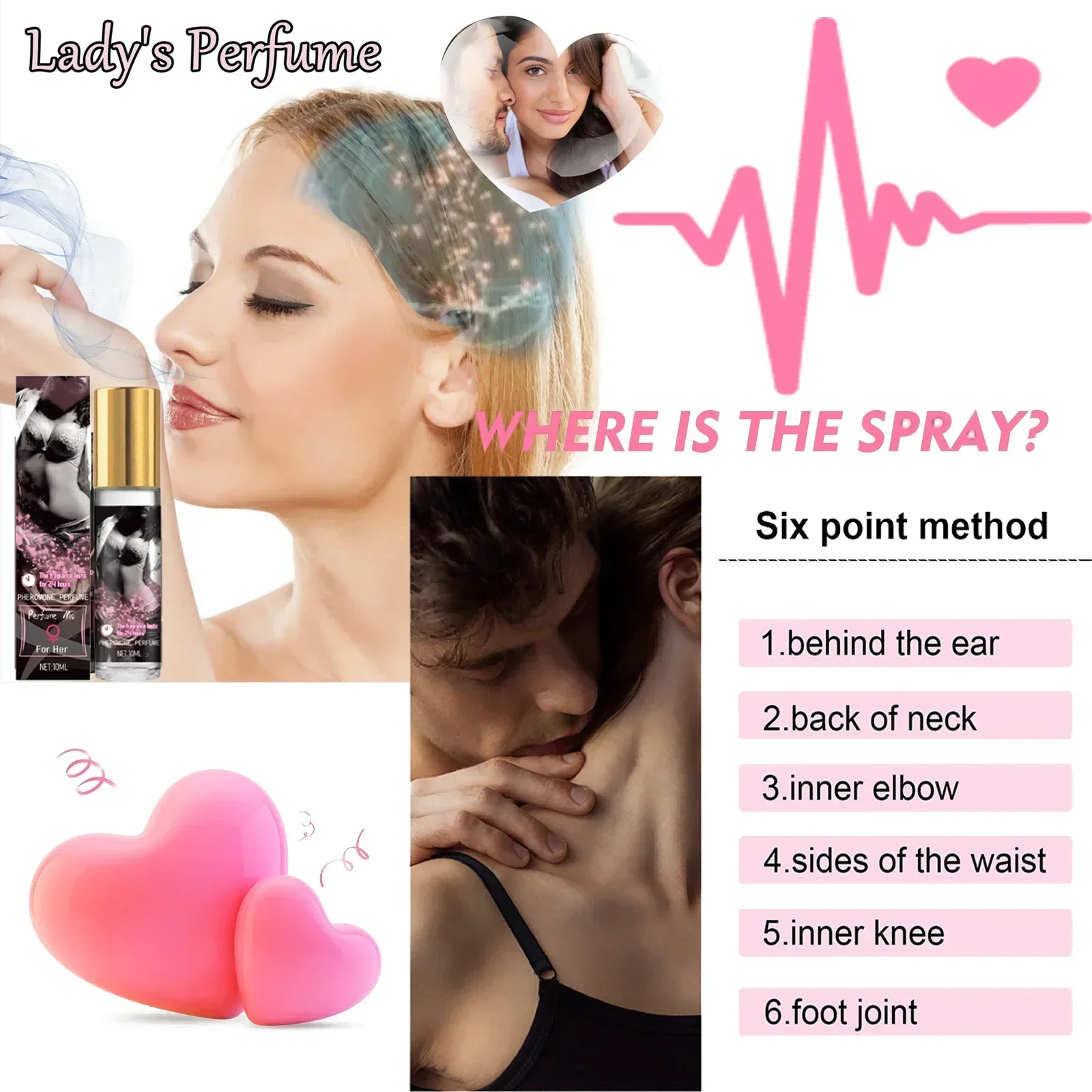 Sexy Pheromon-Parfüm, Roll-On-Pheromon-Parfüm für Frauen, um Männer mit angereichertem ätherischem Öl-Köln-Parfüm anzulocken