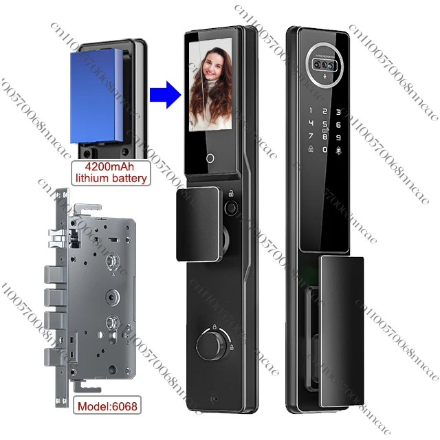 

Video Smart Door Lock Tuya Wifi 3D Face Palm Vein Digital Lock for Wood Door With Screen and Camera