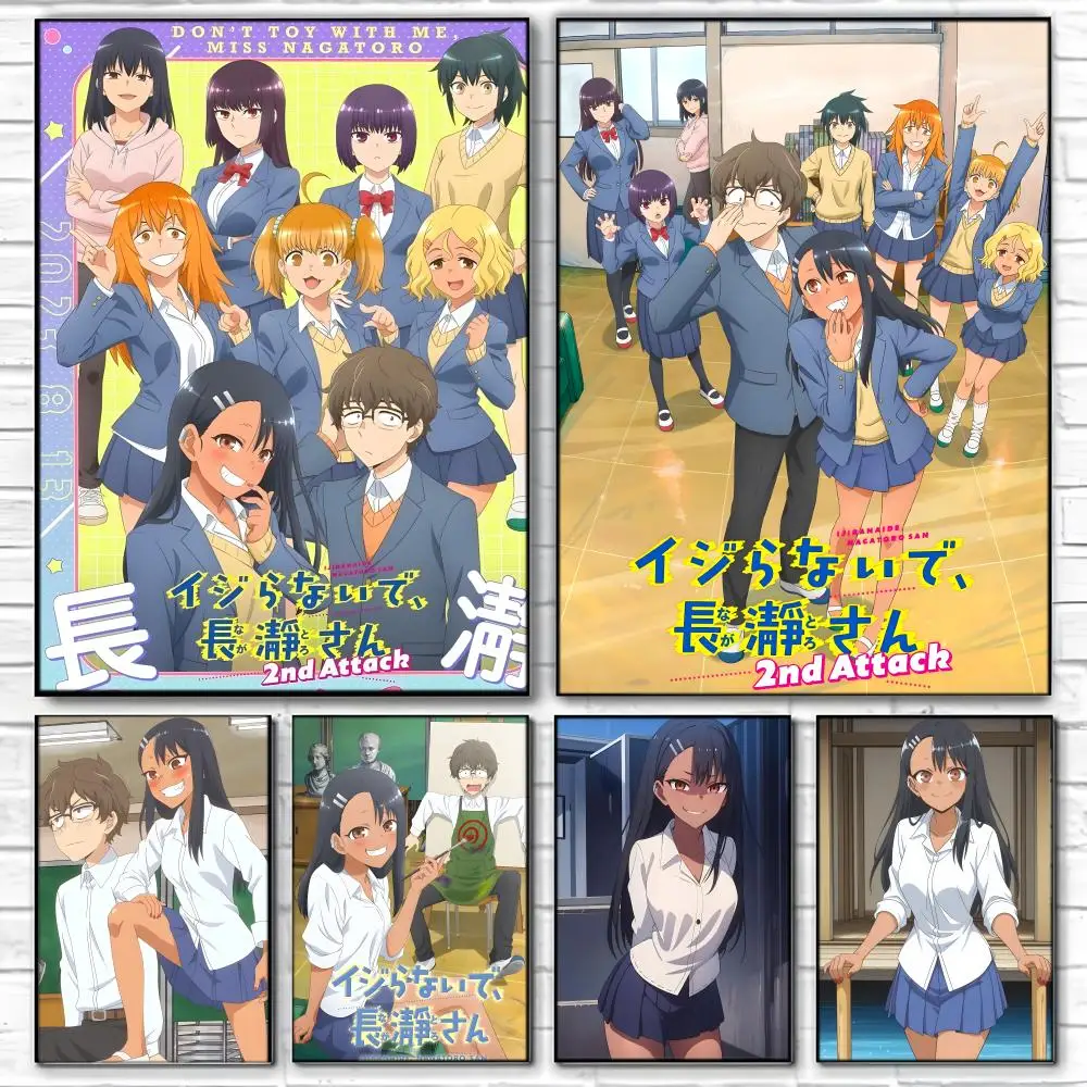 ANIME D-Don't Toy with Me, Miss Nagatoro Poster, Wandkunstdruck, geeignet für Wohnzimmer, Schlafzimmer, Bar, Salon, Heimdekoration, Geschenk