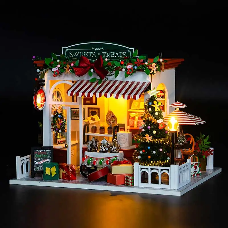 DIY Miniature Doll House 3D Puzzle Building Assembly Kit For Making Room Toys Home Bedroom Decorations With Christmas Gifts