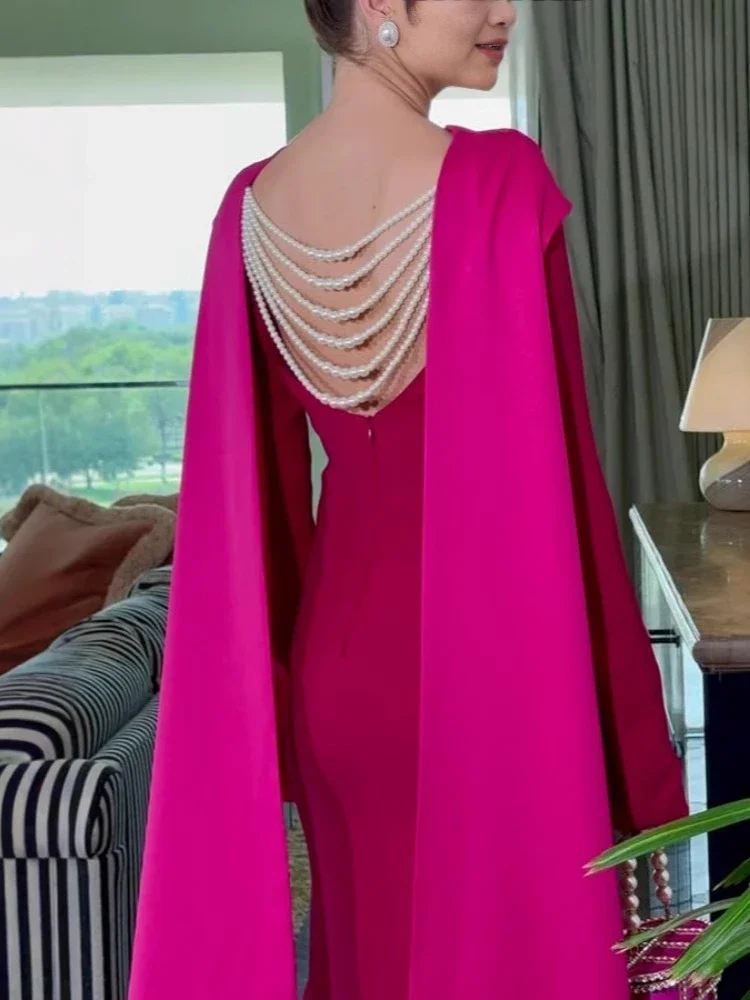 

weeding Party Dress Women Sexy Slim Fit Maxi Sleeve Dresses elegant dubai Ball Gown Prom Evening Vestidos Largos Caftan 2025