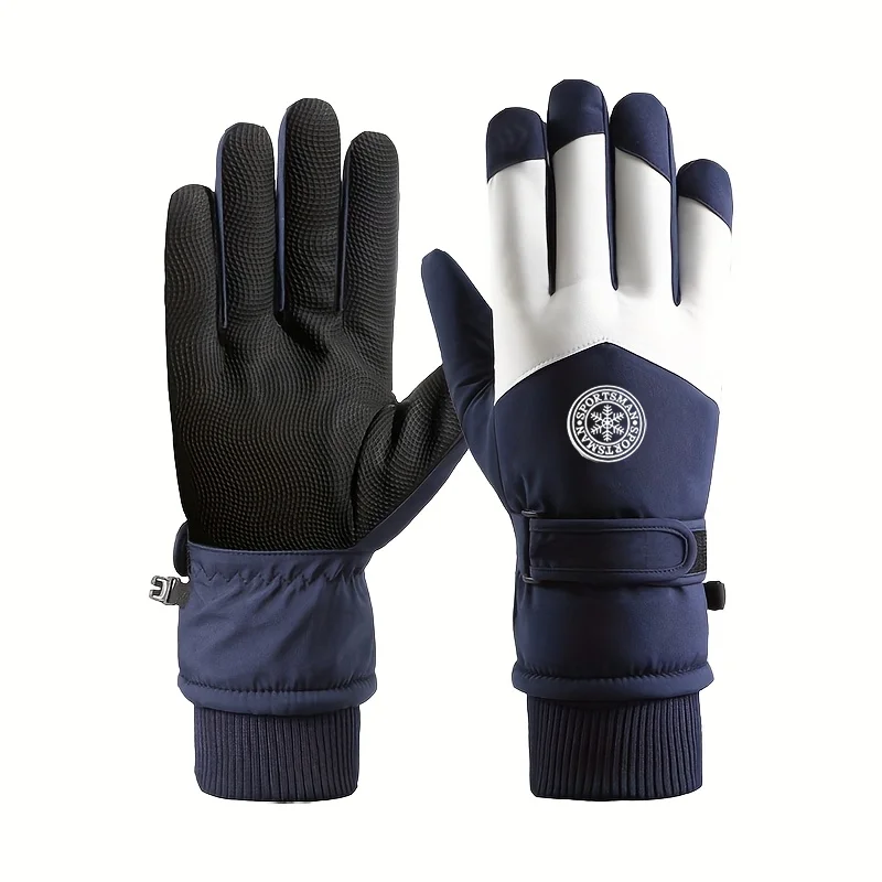 AliExpress NONE 2Sets Winter Unisex Snowboard Ski Gloves PU Leather Non-slip Touch Screen Waterproof Motorcycle Cycling Fleece Warm Snow Gloves