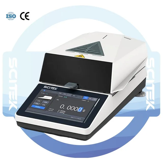 COOFULL SCITEK Automatic Halogen Moisture Analyzer with HBM / Electromagnetic Force Sensor 7 Inch Touch Panel Display