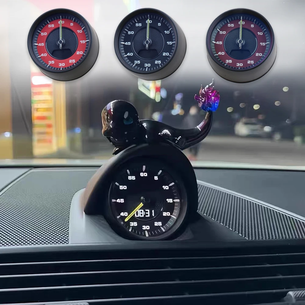 Cronómetro para Porsche 911 Panamera Taycan 2019-2023 accesorios cronógrafo Central reloj con temporizador brújula reloj medidor electrónico