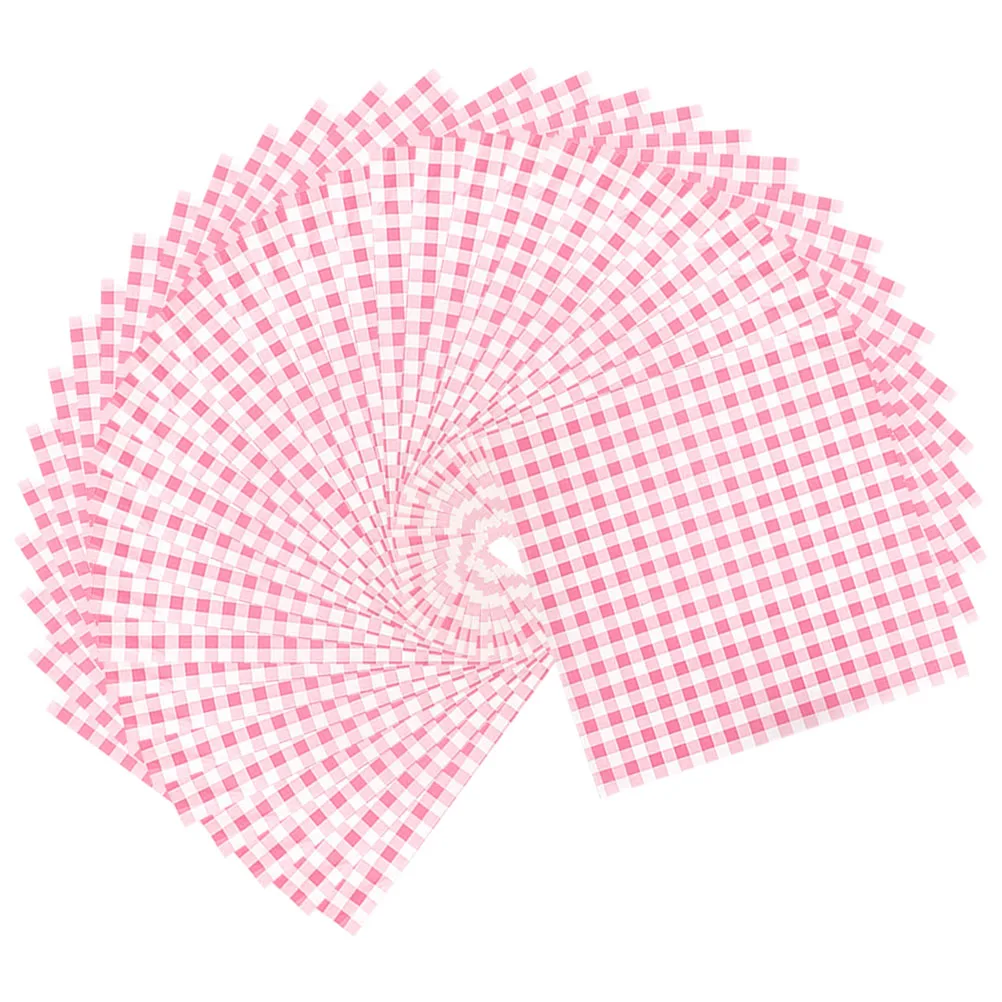 

100 Sheets Parchment Paper Muffin Liners Baking Food Wrapping Bread Pink Raw Wood Pulp