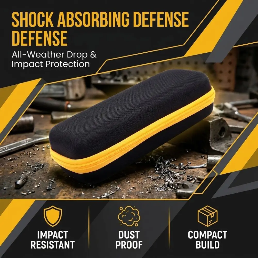 Durable EVA Clamp Meter Hard Case Black Oxford Cloth Multimeter Storage Bag Shockproof Design With Handle Shockproof Tool Box