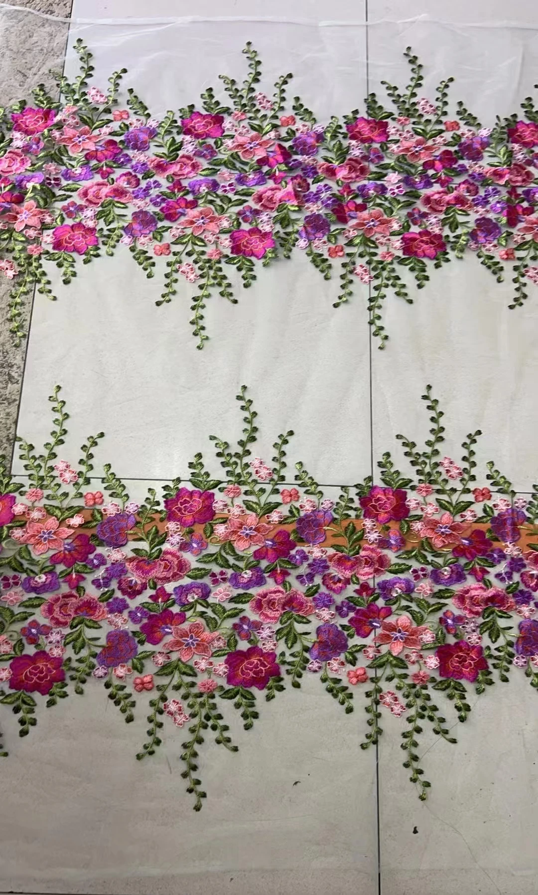 5Yards Latest Best Quality Delicate Embroidered Austria Lace Very Soft Mesh Tulle Fabric For Party Evening Dresses NN_1928
