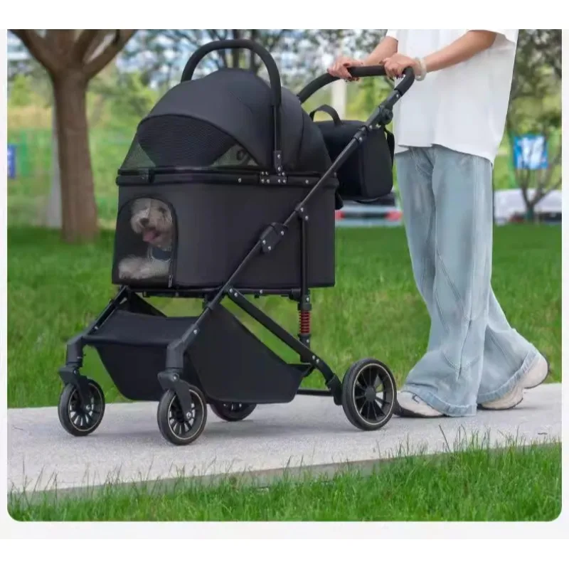 

Pet dog dog cat trolley out small pet cart lightweight foldable outdoor travel
