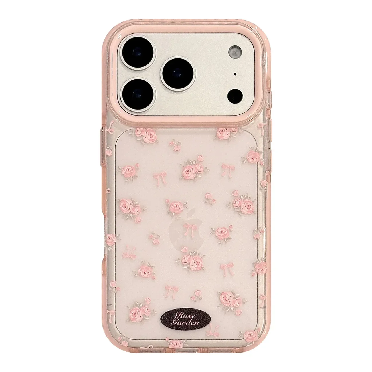 Funda de teléfono transparente fragmentada rosa coreana para iPhone 17 16 15 14 13 Pro Max Y2K, funda Ins Girl Series Niche