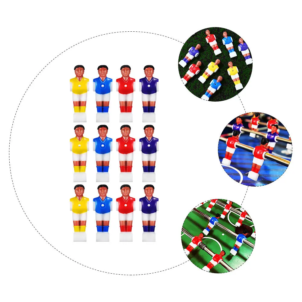 

12pcs Table Football Figures Funny Replacement Soccer Players For Foosball Machine Durable Plastic Desk Accessories