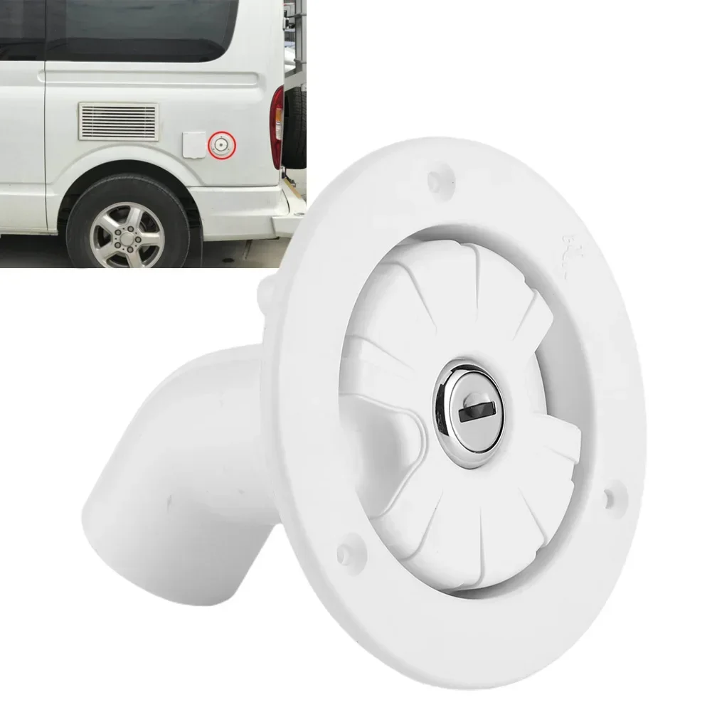 Lockable ABS Water Inlet, Gravity Fill Filler Leakproof Bayonet-Style For Caravan Boat Trailer With 2 Keys