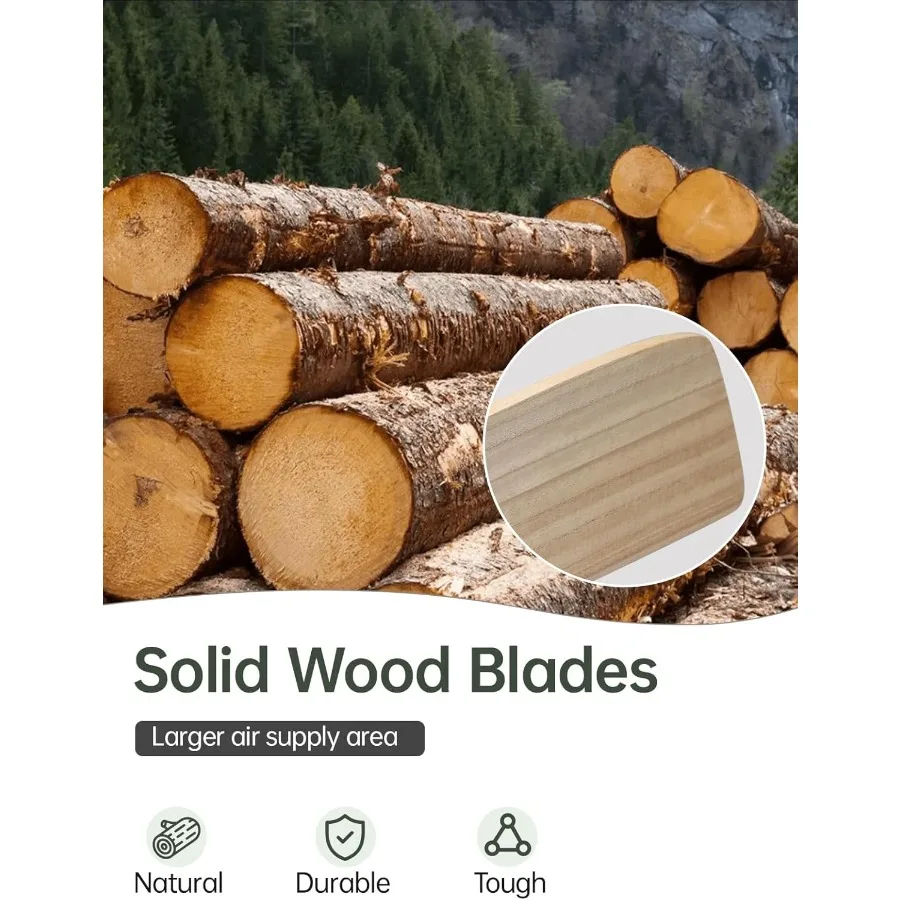 مروحة سقف ذكية مقاس 52 بوصة بدون ضوء لغرفة النوم وغرفة المعيشة والمزرعة الداخلية والفناء بتصميم حديث من الخشب الصلب مع جهاز تحكم عن بعد للتطبيق #4