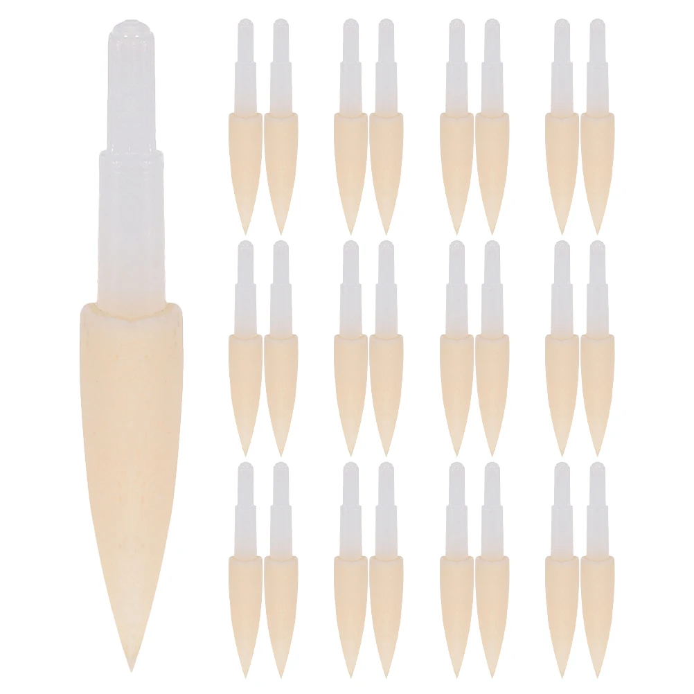 

25 Pcs Sponge Pen Tip Brush Heads Accessories Replacement Parts Supplies Calligraphy Marker Nibs Pens for Writing