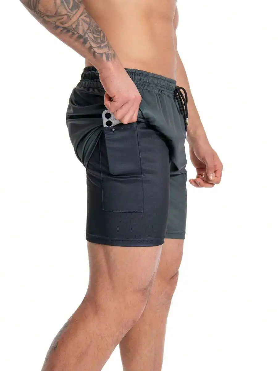 

Mens Quick Dry Swim Trunks With Pockets Compression Stretch Board Shorts Breathable Fit