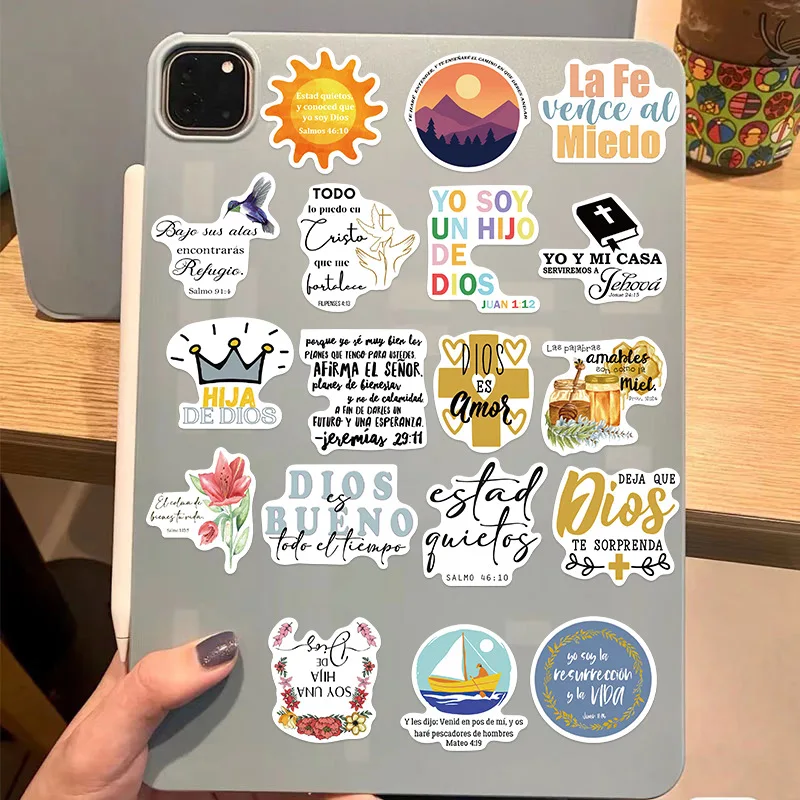 10/30/50PCS Cute Spanish Bible PVC Sticker Aesthetic Decoration Scrapbooking Korean Stationery School Supplies for Kids image 6