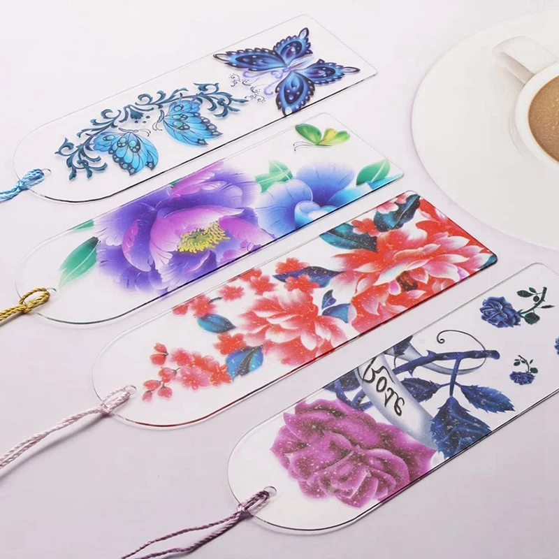 อะคริลิคใส Bookmark บุ๊คมาร์ค DIY ที่ยังไม่เสร็จสีพู่รายชื่อจี้