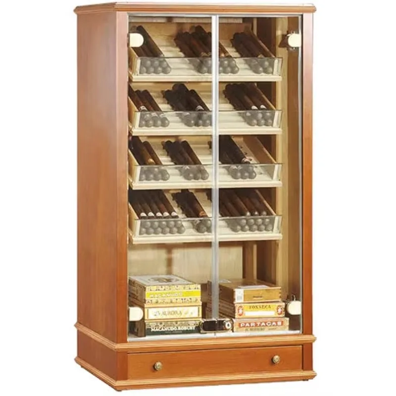 Custom One Door Storage Spanish Cedar Cigars Box Display Humidors Cigar Humidor Cabinet