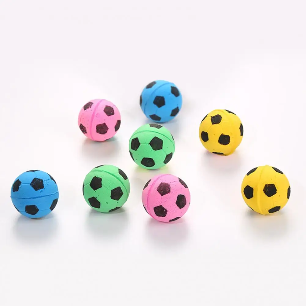 Cat Toy Ball Interactive Kitten Chew Toys Football Shape Bouncy Balls Bite-Resistant Cats Ball Toy Promotes Exercise Plaything