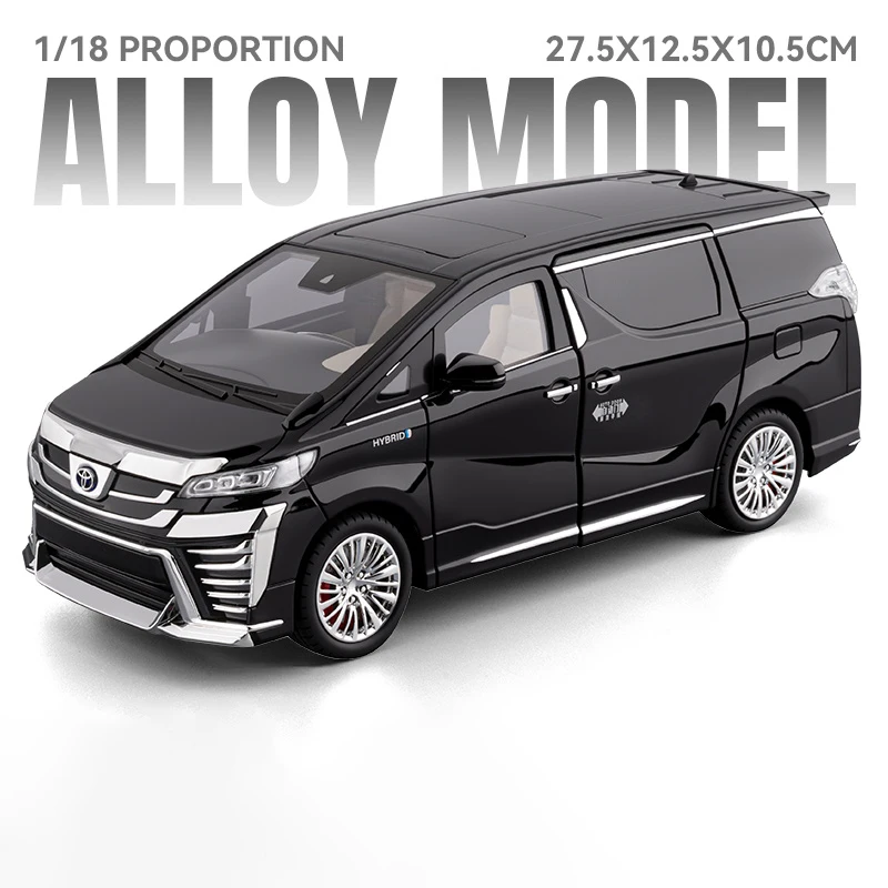 1:18 Toyota Vellfire Alphard LM300 MPV Alloy Metal Diecast Model