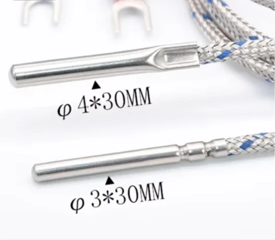 Sonda tipo K, sonda termopar 3*30 tipo U fio de detecção de temperatura sensor de temperatura de cilindro pequeno