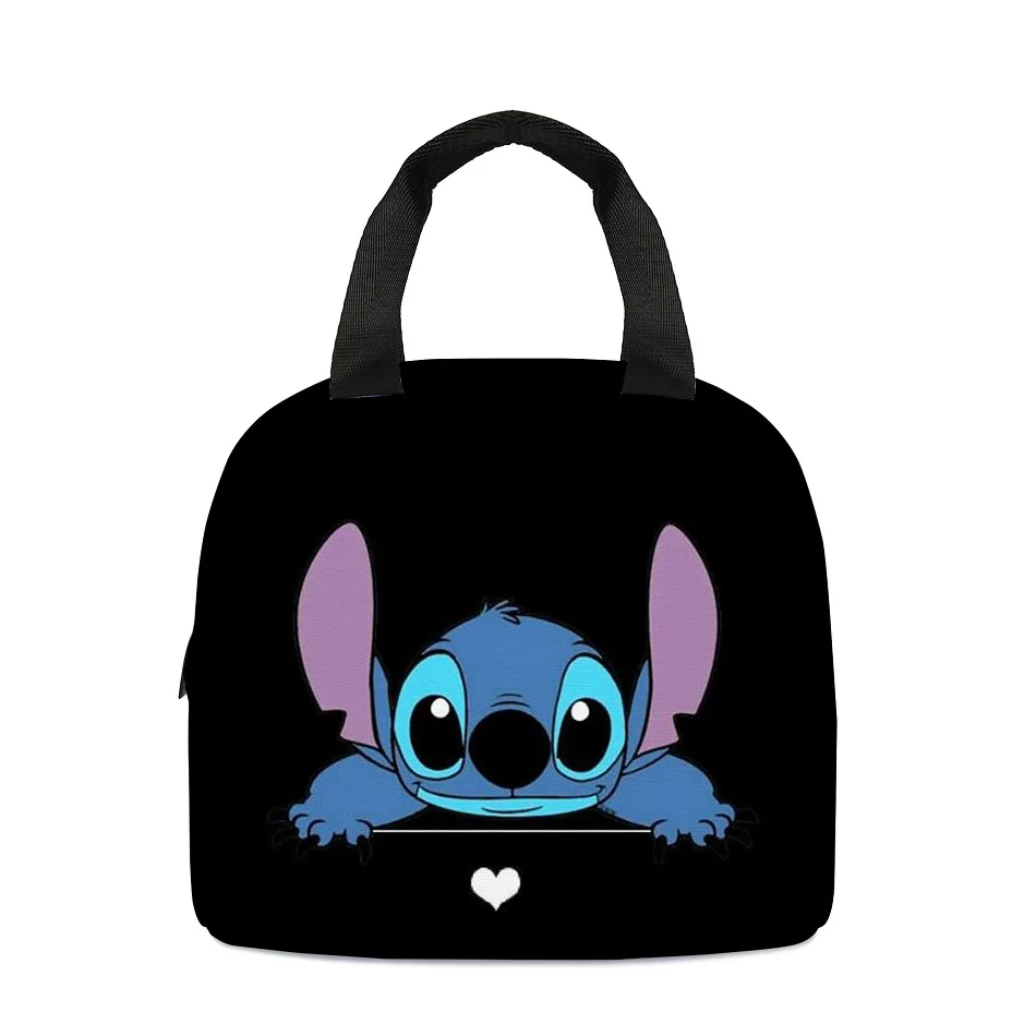 Disney Anime Lilo&Stitch Insulated Lunch Box Cartoon Stitch Waterproof Cooler Handbag Bento Bag Lunch Container Food Storage Bag