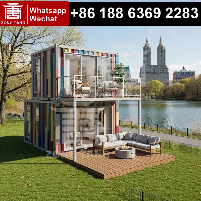 Flat Pack House Container Buildings Custom Interiors Construction Temporary DIY Durability Manufacturer Garden House Repairable