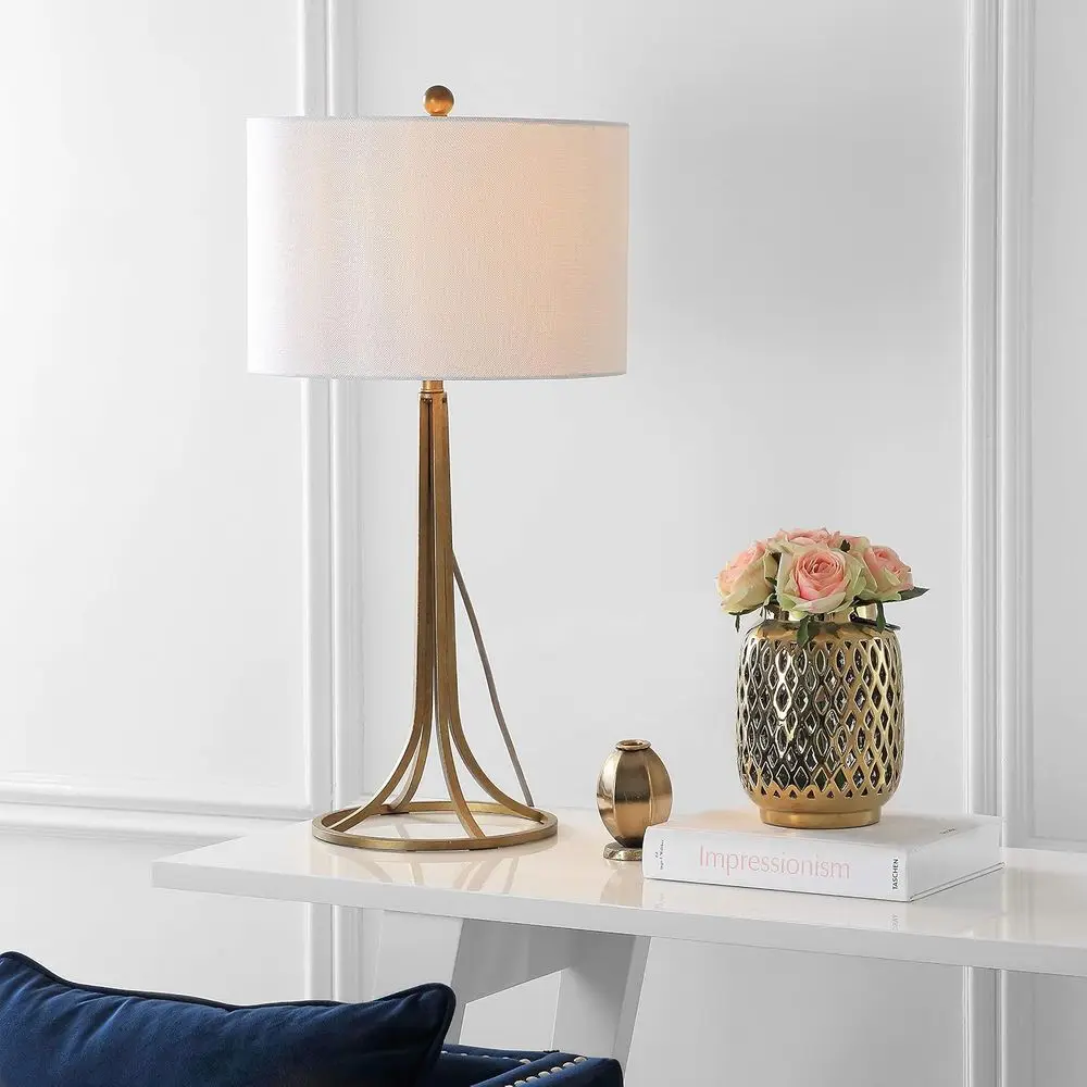 Contemporary Antique Bronze 30-inch Table Lamp Set for Bedroom, Living Room, Home Office (2-Pack, LED Bulbs Included)