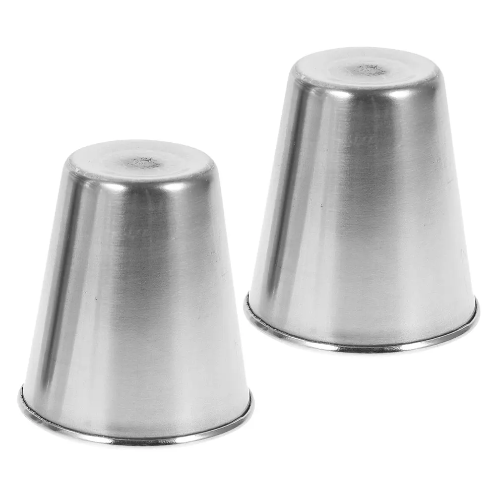 

2pcs Stainless Steel Glass Lightweight Portable Camping Picnic Cups Reusable Beverage Drink Mini Mugs Juice Container Water