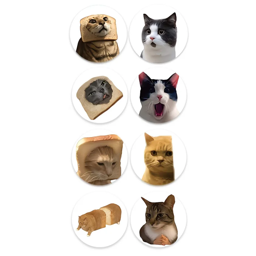 100 pcs/500 pcs Cartoon Meme Kat Stickers Voor School Beloning Stickers Klaslokaal Decor Aanmoediging Sticker Voor Student leraar - afbeelding 1