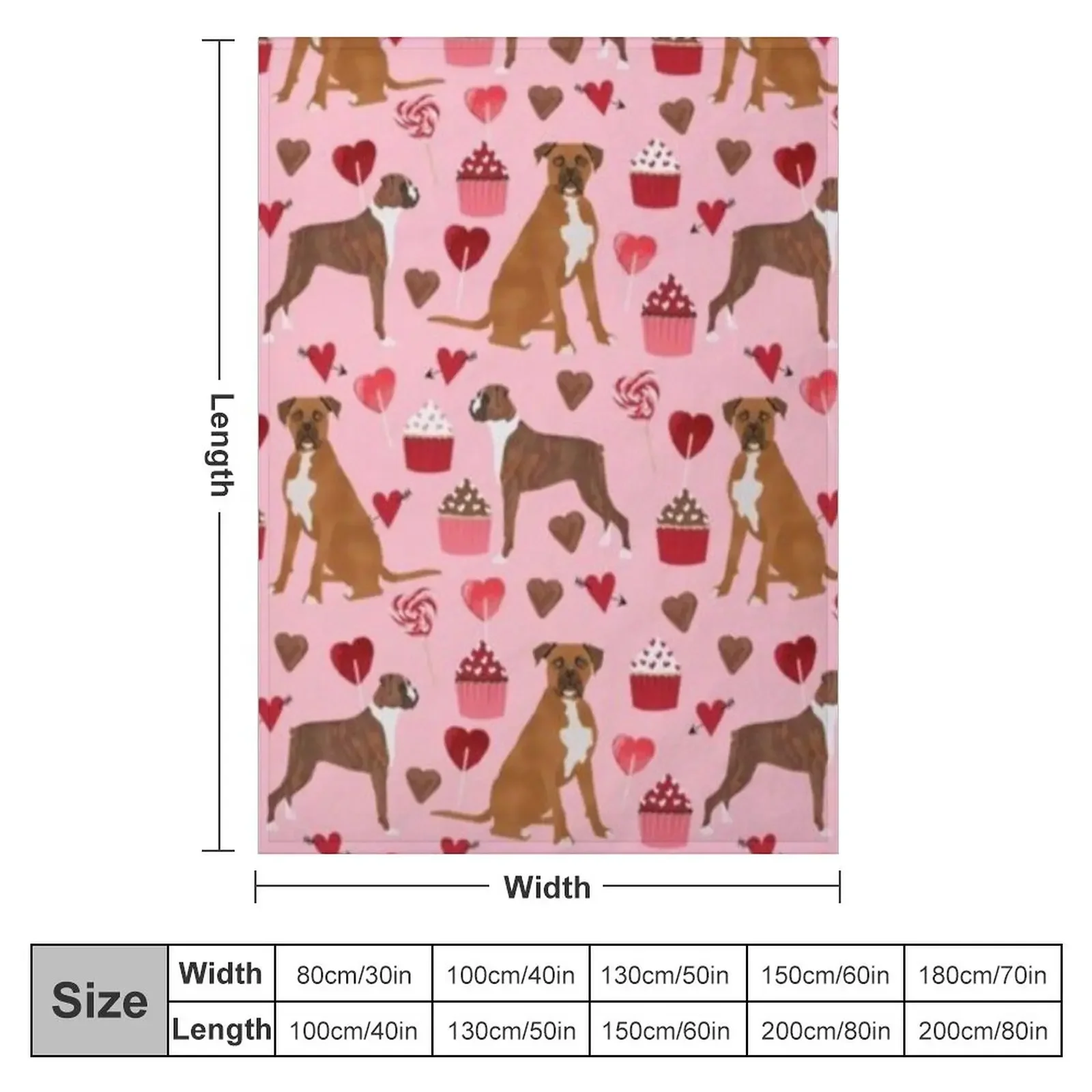 BOXER VALENTINE'S DAY Throw Blanket Stuffeds Winter beds christmas gifts Blankets