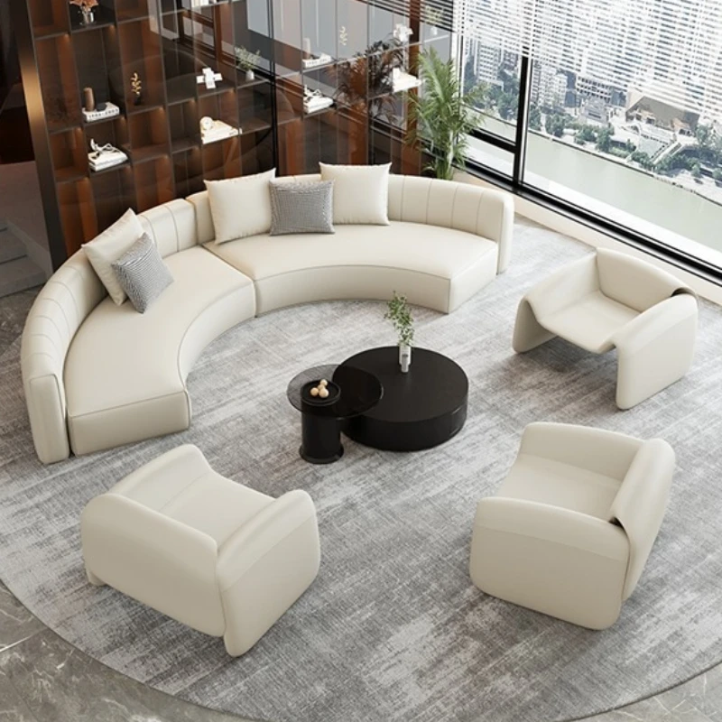 Semicircular curved sofa special-shaped designer business hotel Sofa sales office Relaxing divano angolare moderno furniture