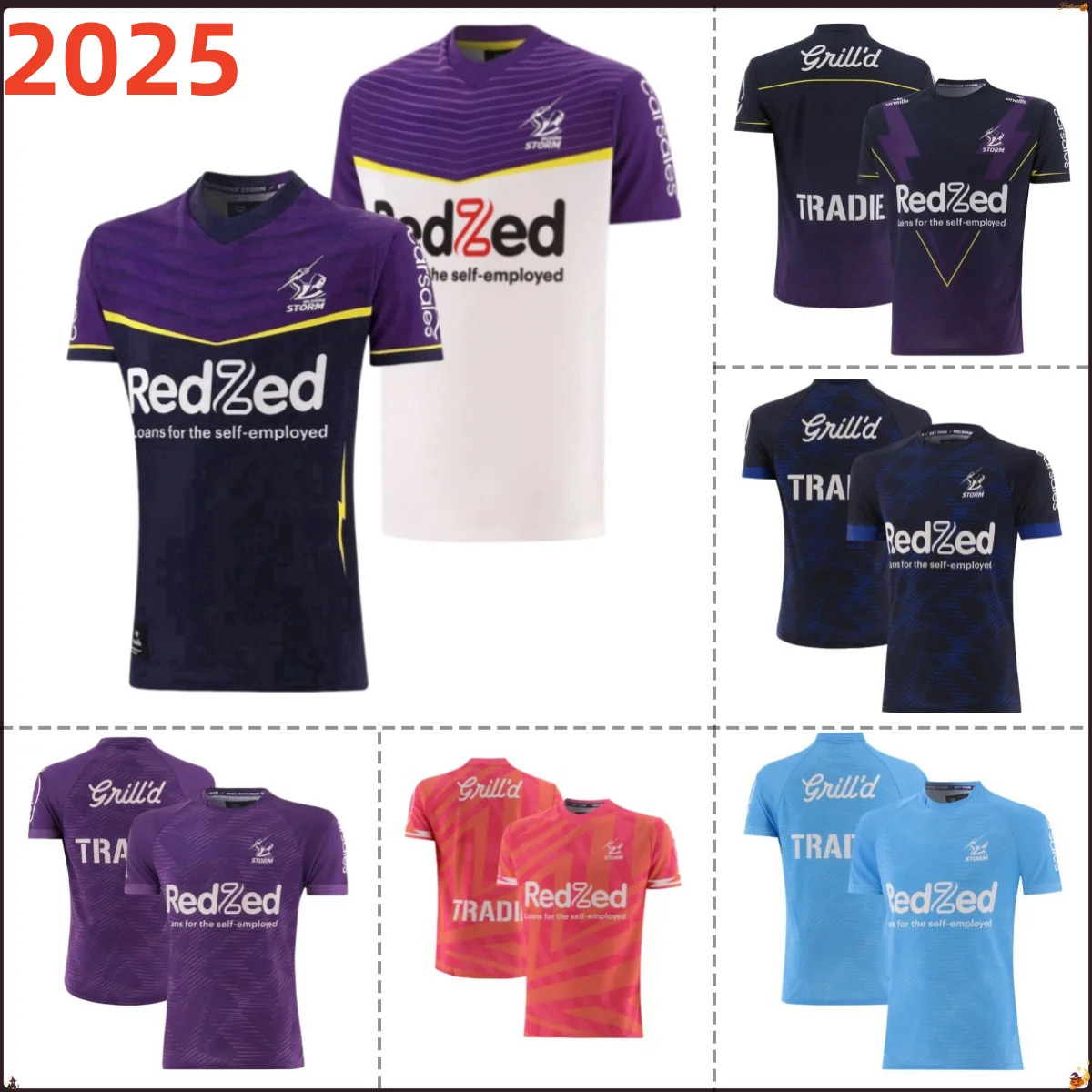 Melbourne Storm 2025 Home/Away/Training Jersey Sizes; S-5XL