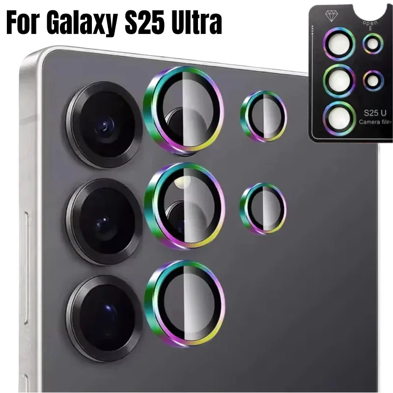 Metal Camera Lens Protector For Samsung Galaxy S26 Ultra S25+ Plus Alloy Ring Back Lens Glass Cover With Positioner For S25ultra