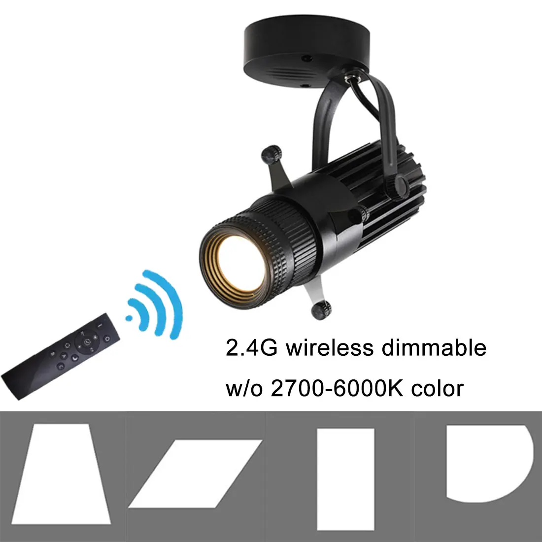 Faretto Aputure con telecomando Wireless dimmerabile 2.4G 15W 20W faretti a LED con profilo messa a fuoco manuale luce tagliata per feste sul palco