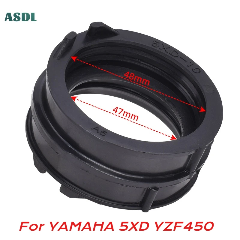 For YAMAHA 5XD YZF450 YZF 450 47mm 48mm Carburetor Air Inlet Intake Manifold Pipe Interface Adapter Connector Joint Glue Boot