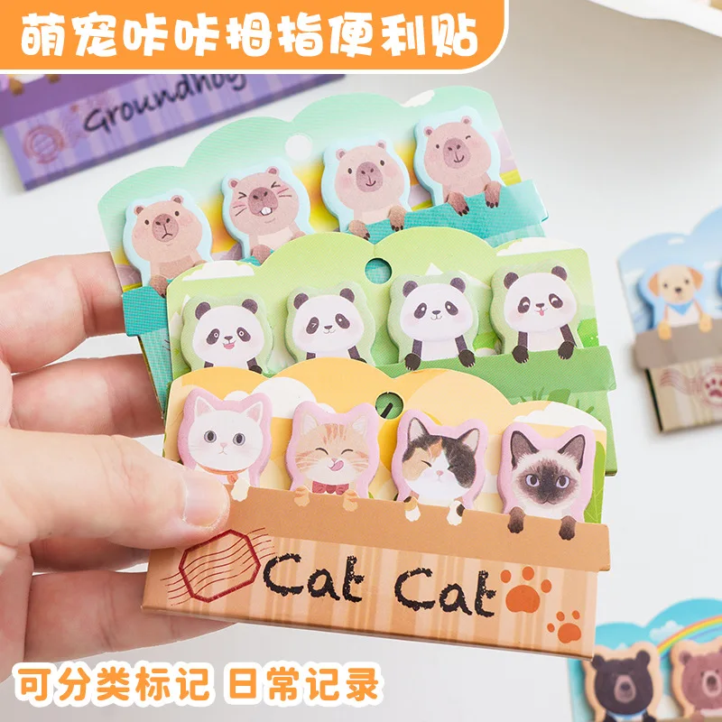 Cute Paper Mini Lovely Animal Bookmark & Memo Pad Sticky Notes - 900 Pages Colorful Darling Animal Group Marker Tabs view 6