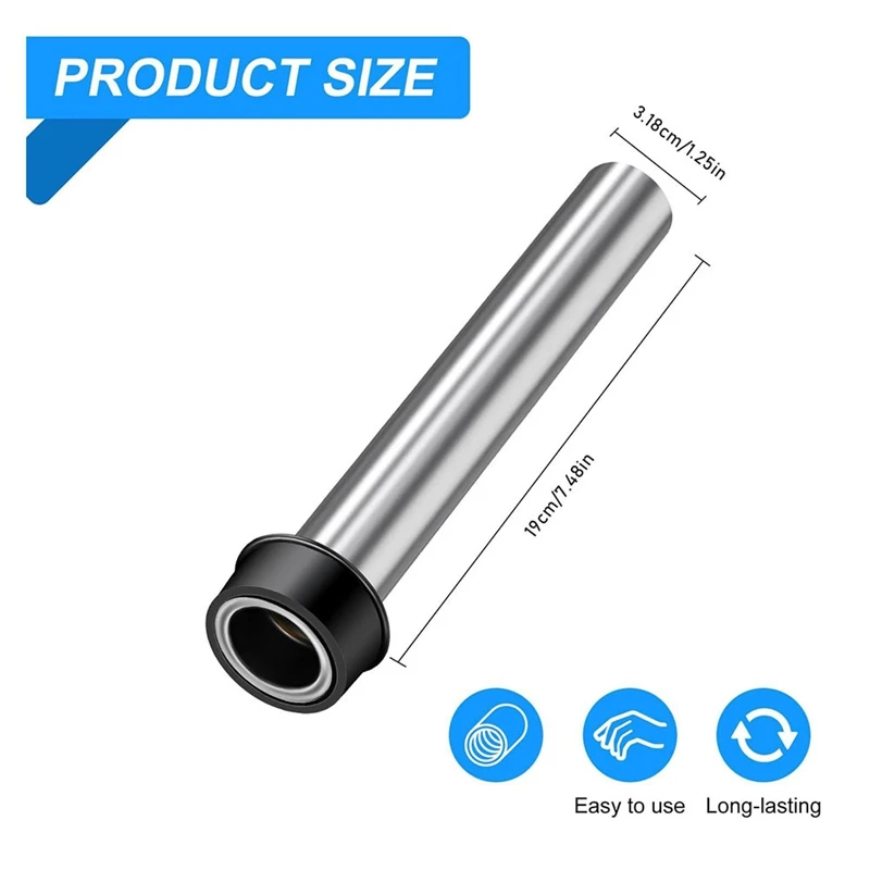 AB15-2 Pcs Bar Sink Overflow Pipe 7.48 Inches Sink Strainer Pipe Sink Drain Tube For Holes Pipe Stopper Bathroom Pipes